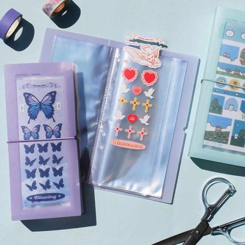 

1 PC Macaron Color Scrapbooking Storage Page Card Note Holder with 30 Slots