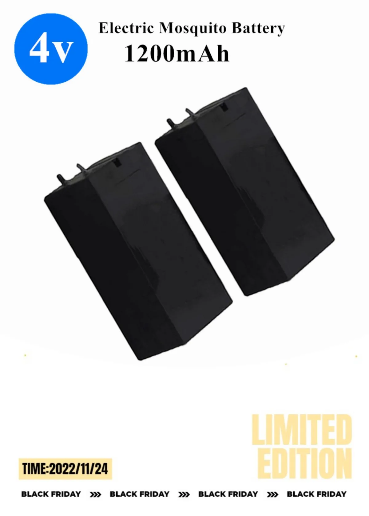 

Large Capacity 4V Lead-acid Battery 1200mAh Rechargeable Battery for Electric Mosquito Battery LED Lamp Headlamp Flashlight