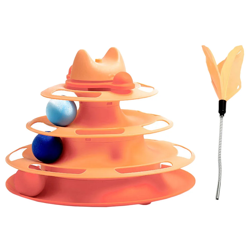 

Interesting Turntable Cat Interactive Amusement Plate (Pink)