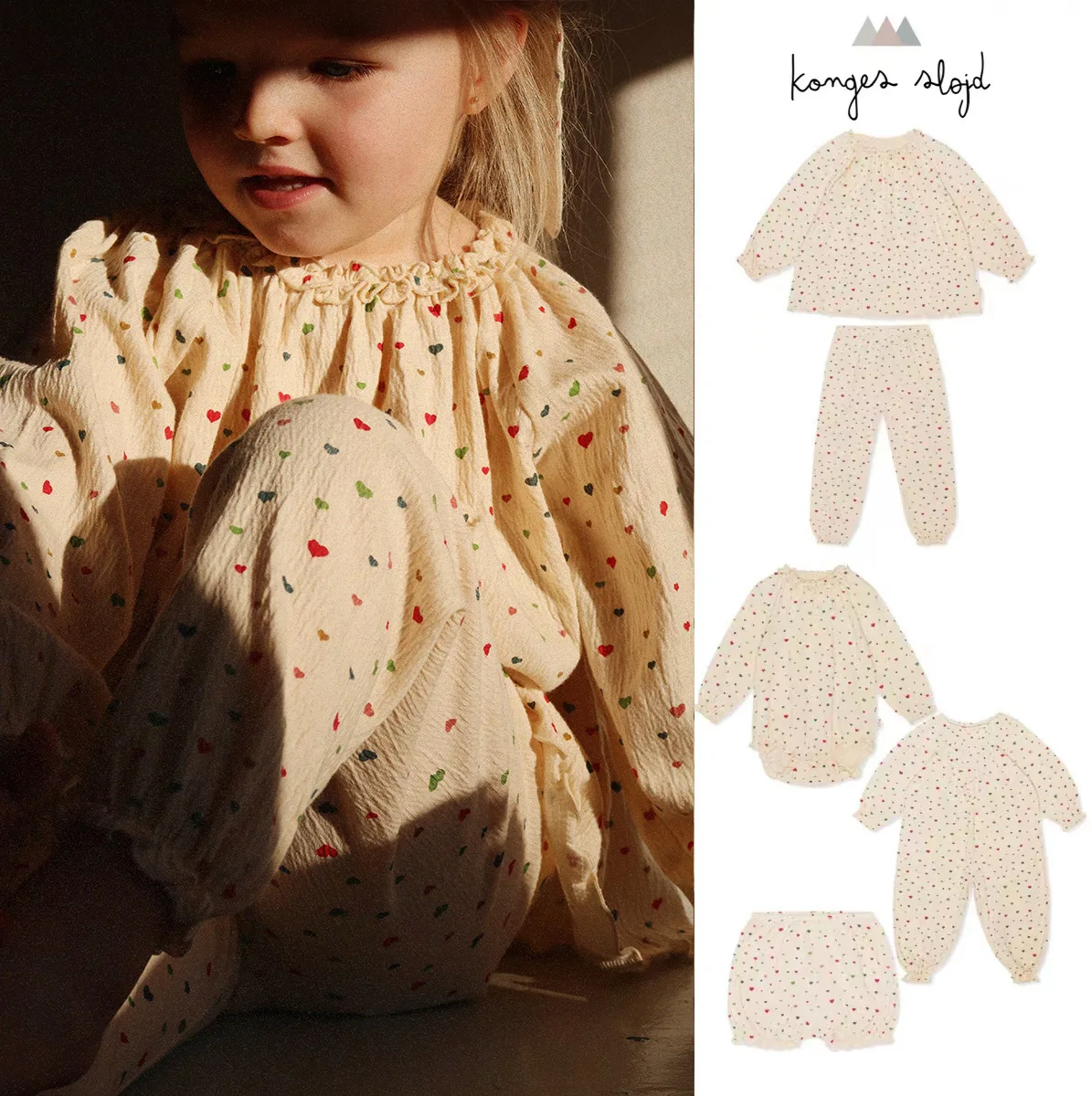 

Детский хлопковый комбинезон с коротким рукавом и шортами