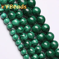 5a quality natural genuine malachite stone beads round loose beads for jewelry making diy bracelets necklaces 15 4 6 8 10 12mm