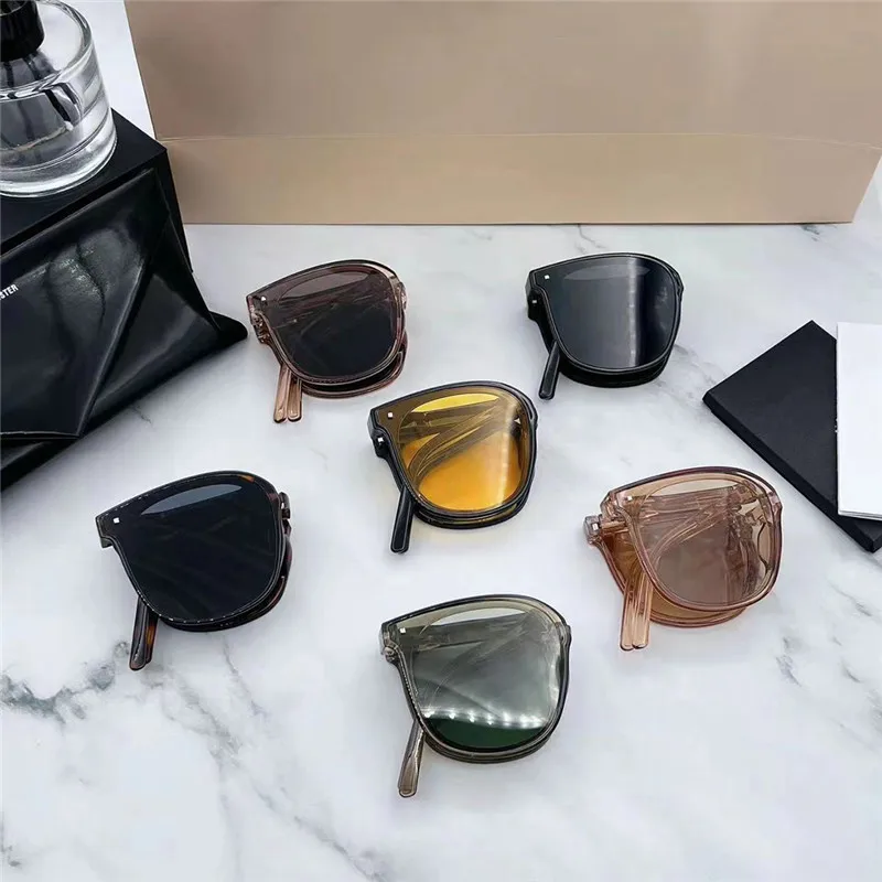 

2023 модные складные Квадратные Солнцезащитные очки для женщин и мужчин, Винтажные Солнцезащитные очки большого размера в оправе, популярные...