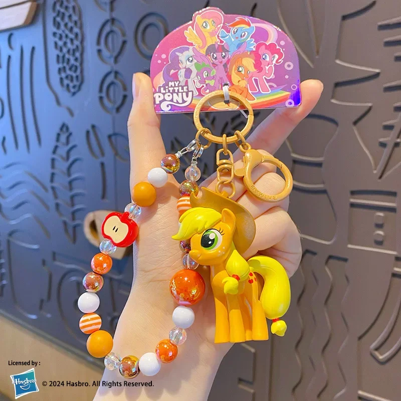 Фото Kawaii My Little Pony брелок аксессуары рюкзак кулон аниме фигурка игрушка брелок кукла подарок для девочки Сумеречный блеск Флаттершай №4