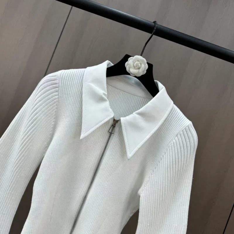 [ZOCI] Зимний искусственный кожаный воротник нерегулярный длинный рукав молния