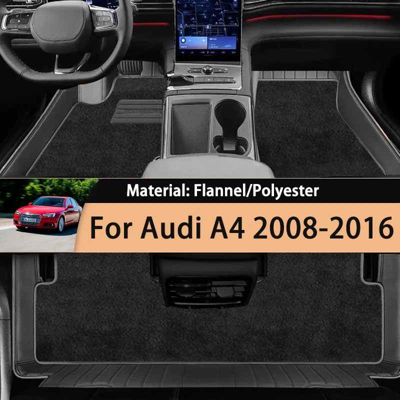 

Flannel Car Floor Mats Carpets Footpads Anti-slip Cape Rugs Cover Foot Pads for Audi A4 B8 8K 2008~2016 2014 2015 Accessories