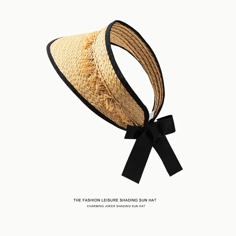 

Fashion Women Summer Visors Hat Foldable Sun Hat Wide Brim Sun Beach Hats Ladies Straw Hat Chapeau Female UV Protection Cap