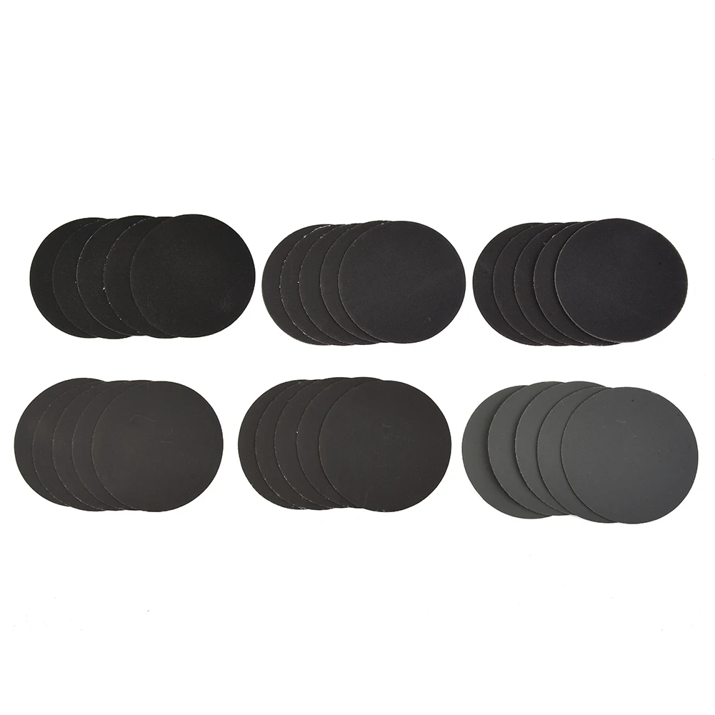 

30Pcs Hook&Loop 3inch Sanding Discs 75mm Wet/Dry Waterproof Anti-static Sandpaper 320-1500 Grit Lacquer Surface Round Sandpaper