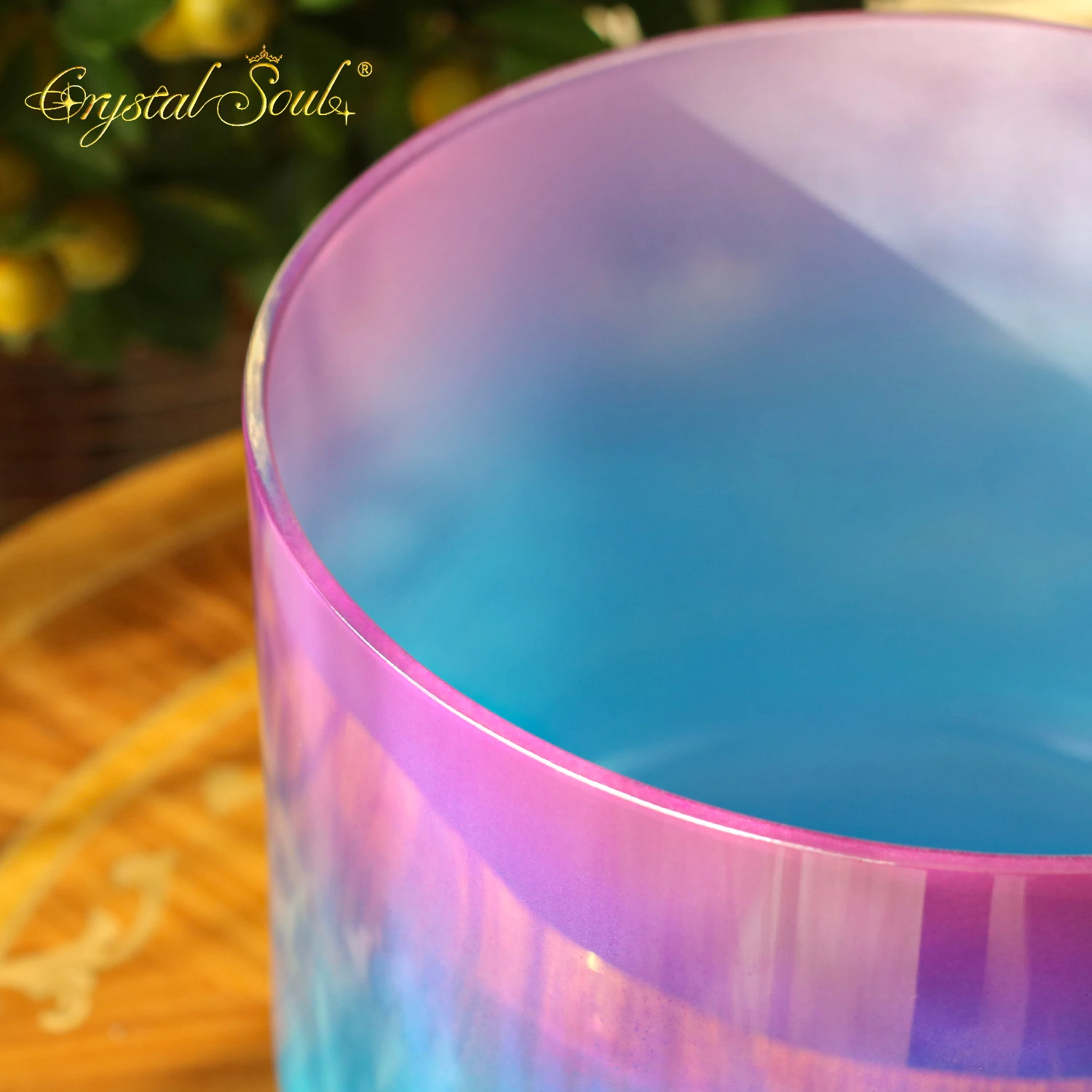 Фото Crystal Soul, новый 11-дюймовый градиент, синий, розовый, хрустальная поющая чаша, звук, исцеление, длинный звук сустейна №4