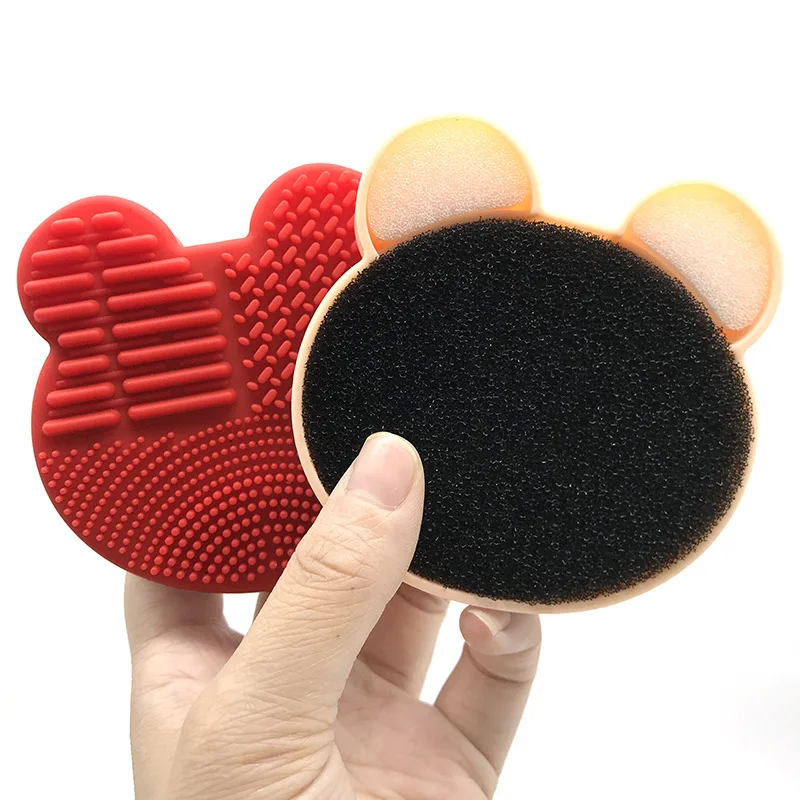 Creative Makeup Brush Cleaner Washing Pad Cleaning Mat Cosmetic Universal Make Up Tool Scrubber Box Beauty |