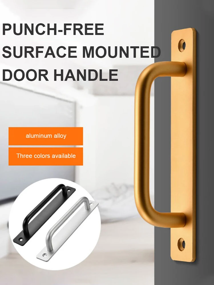 

Aluminium Alloy Door Handles Sliding Barn Door Handle Pull Cabinet Flush Hardware Set Wood Door Handle Interior Door Hardware