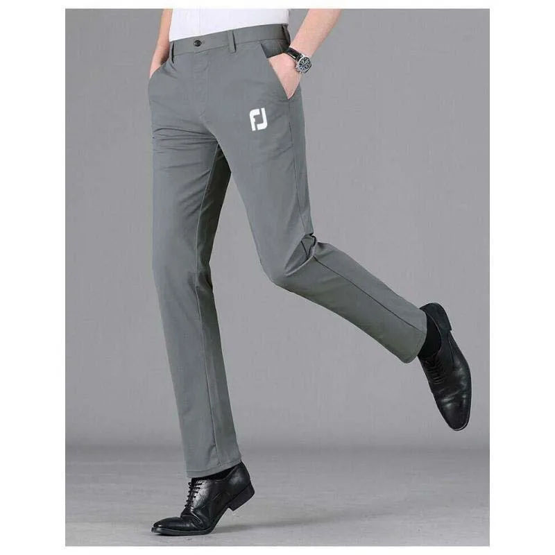 Golf clothing men's summer high-quality ice silk breathable stretch pants Golf men's casual business straight leg pants