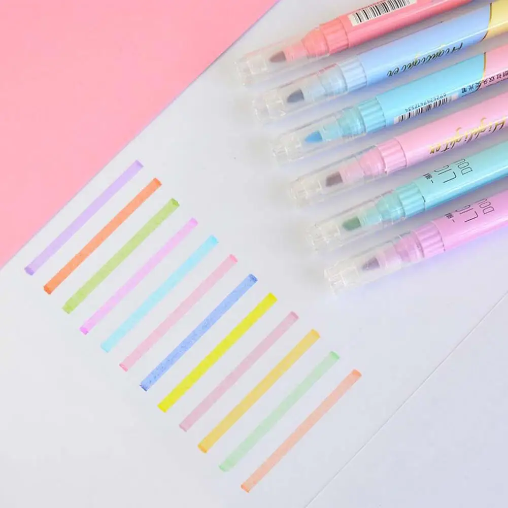 

Fluorescent Pen Stationary Highlighters Pen Oblique Head Smooth Writing Practical Emphasis Marker Highlighters Pen