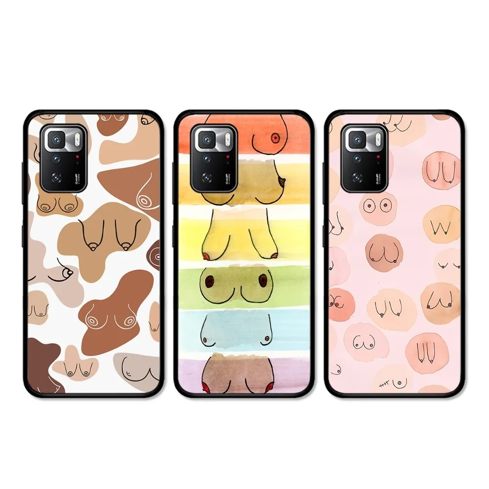 

Boobs Art Print Phone Case For Redmi 5 6 7 8 9 10 Plus Pro 6 7 8 9 A GO K20 K30 K40 Pro Plus F3 Fundas