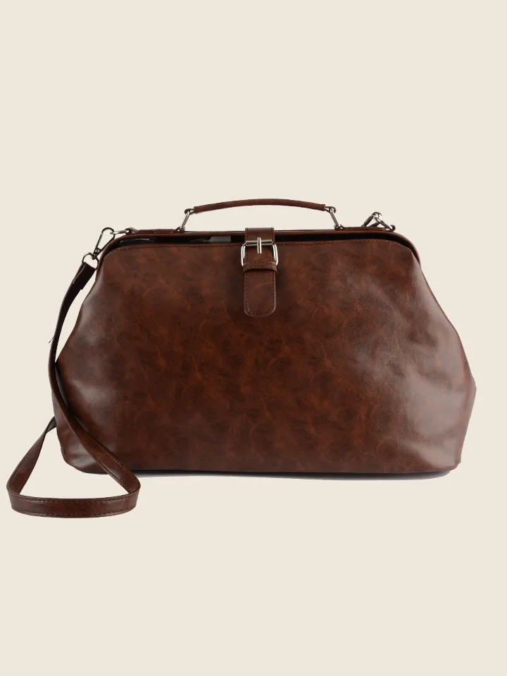 Vintage Causal Large PU Women Shoulder Crossbody Bag Ladies Boston Bag With Handle