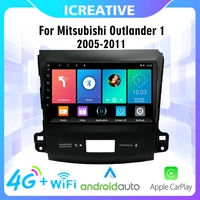 2 din car multimedia 9 android 4g carplay navigation gps player for mitsubishi outlander 2005 2011 peugeot 4007 2007 2012