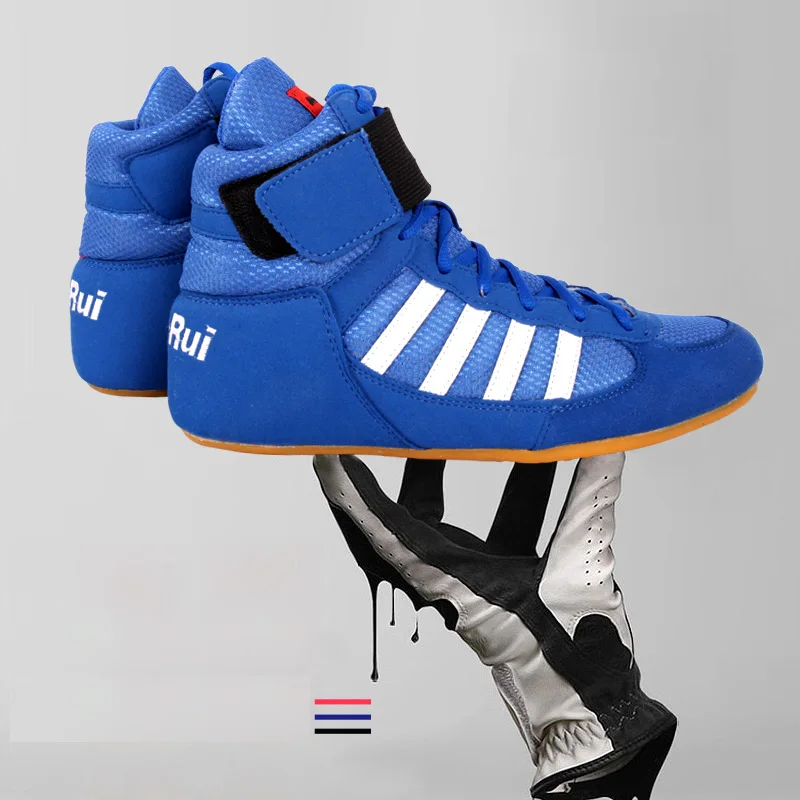 

2022 Original Professional Boxing Shoes Men Women Leather Breathable Upper Weightlifting Sneakers Sanda Gym Training Shoes