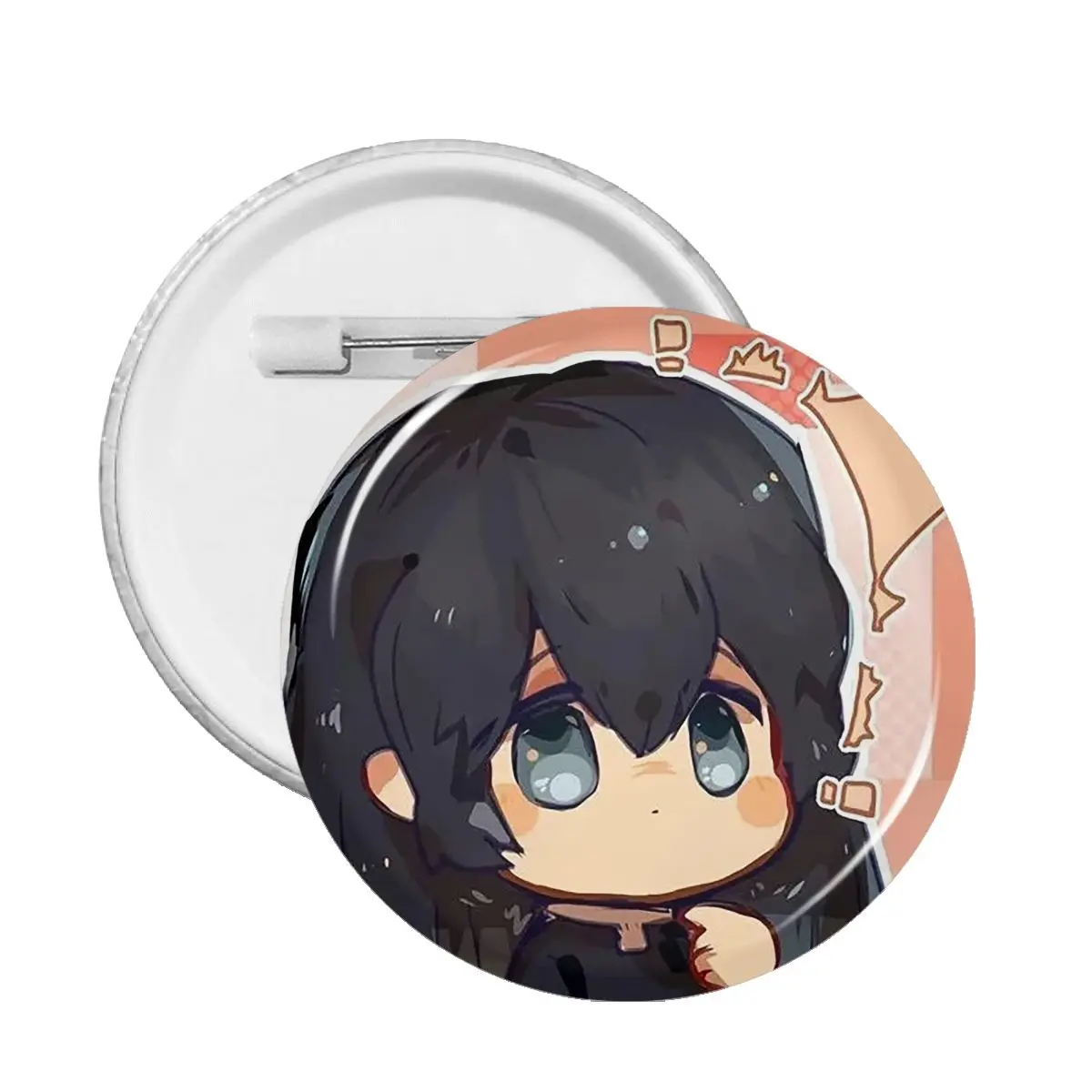 

59mm Anime Demon Slayer Soft Button Pin Funny Badge Kimetsu No Yaiba Kamado Tanjirou Pins Brooch for Clothes Fans Collections