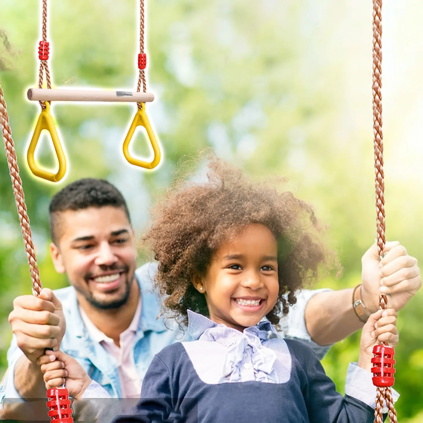 

Ring Multifunctional For Children With Plastic Pole Wooden Swing Gymnastics Fitness & Yoga Equipment High Density Foam