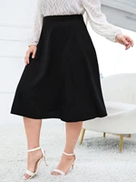 plus size high waist solid skirt elegant and fashion women skirt for spring summer harajuku style