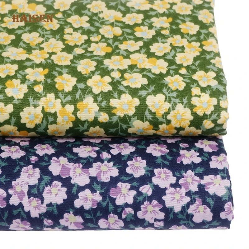 Хлопчатобумажная ткань с принтом серии Hibiscus для самостоятельного шитья детское