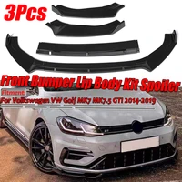 3pcs car front bumper splitter lip diffuser spoiler guard protetor lip for volkswagen for vw golf mk7 mk7 5 gti r gtd 2014 2019