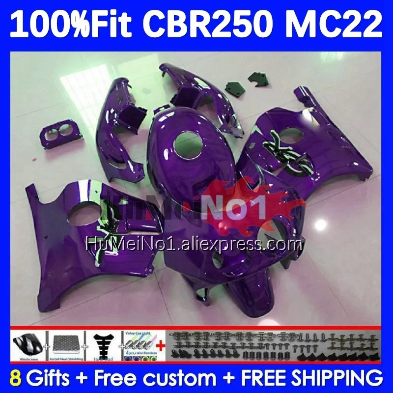 

Injection For HONDA CBR 250RR CBR250RR 90 91 92 93 94 192No.207 MC22 CBR250 RR purple stock 1995 1996 1997 1998 1999 OEM Fairing