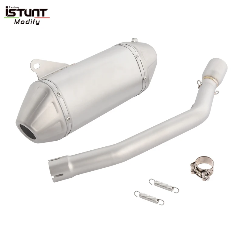 

Надевается для VOGE 300GY Valico 300 Rally 2021-2024 выхлопная система мотоцикла, глушитель средней трубы из нержавеющей стали Espace Moto