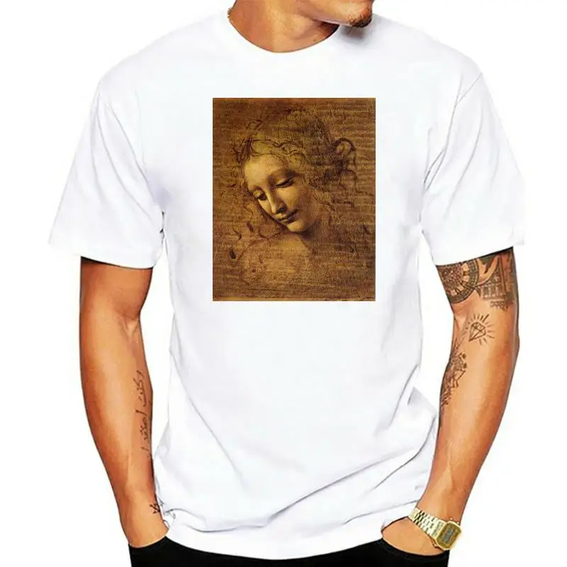 

Head of a Tousled Young Woman T Shirt by Leonardo Da Vinci Men T-shirt