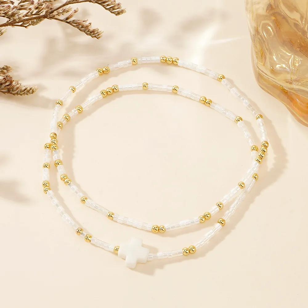 2 шт./комплект женский браслет из медных бусин