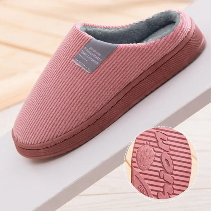 2022 New Women Indoor Slippers Warm Plush Home Slipper Anti Slip Autumn Winter Shoes House Floor Soft Slient Slides for Bedroom