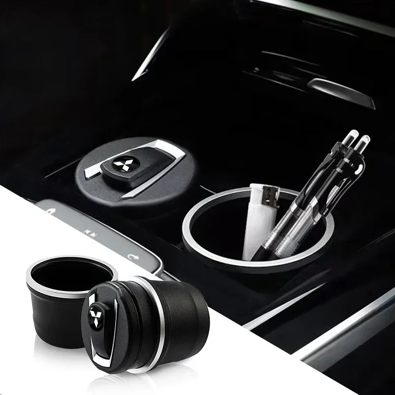 Автомобильная пепельница светодиодная портативная одно касание автоматический