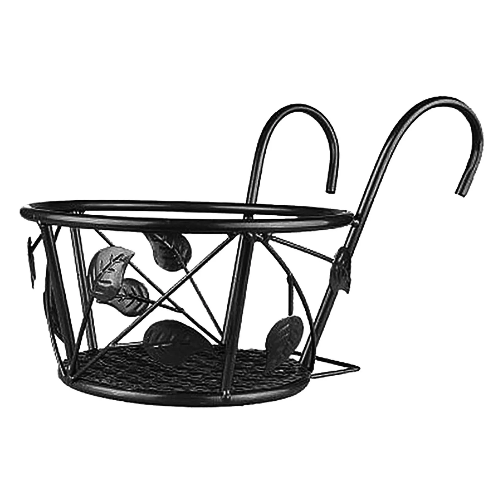 

Pot Rack Hanger Hanging Holder Garden Plant Decor Basket Flower Art Metal Fence Flower Pots