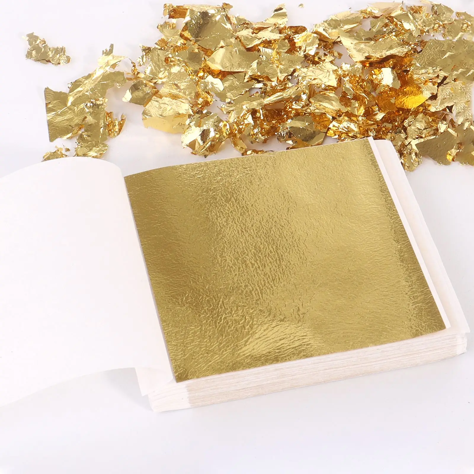 

100pcs Gold Foil Paper Leaf Gilding For DIY Epoxy Resin Silicone Mold Jewelry Making Filling Decorate Handmade Crafts