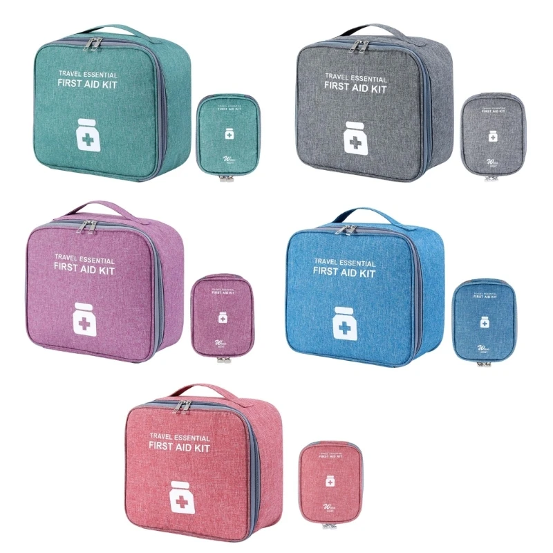 

2 Pcs First Aids Bag Travel Pharmacy Bag Medication Storage Bag