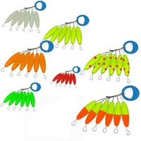 5packslot seven star fishing float bobber 2 size rig float beans 8 colors striking beads with hole b535