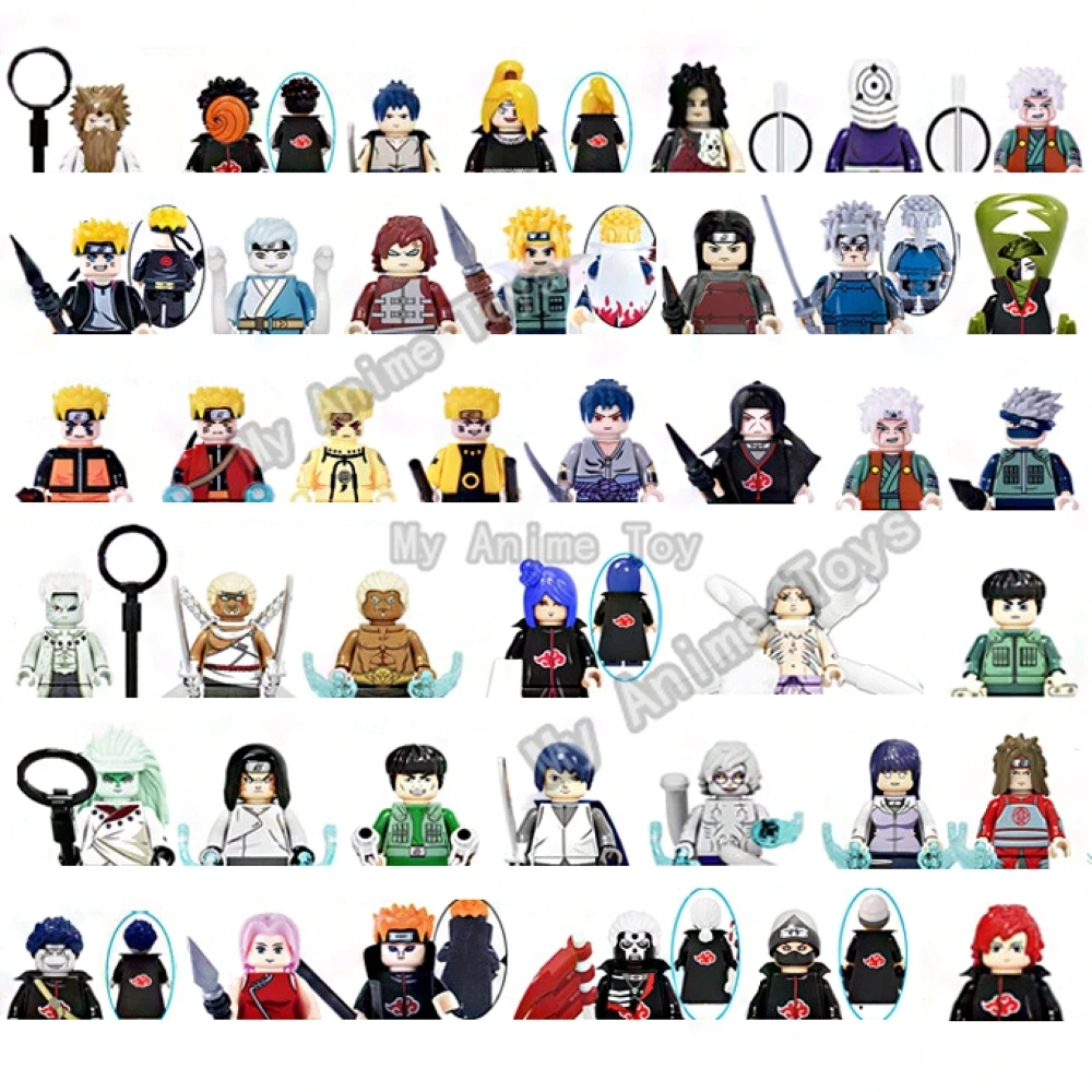 

Toys Building Block Naruto Sasuke Kakashi Animation Action Figures Mini Small Particle Assembled Brick Toy Kids Birthday Gift