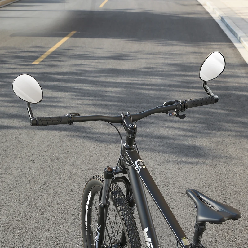 Фото WEST BIKING HD 360 °   Поворотное зеркало заднего вида для велосипеда, зеркало на руль, легкое и портативное. №1