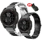 Ремешок из нержавеющей стали для наручных часов Garmin Fenix 7X 7 7S 6S 6 6X Pro Solar Enduro 5X Plus 3HR пособие MK1 Mk2 Mk2i
