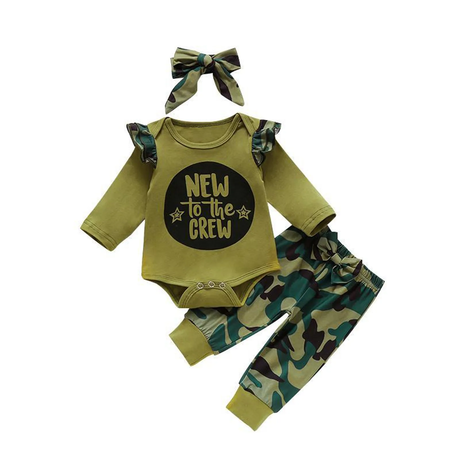 Комбинезон + штаны повязка на голову для новорожденных девочек и мальчиков |