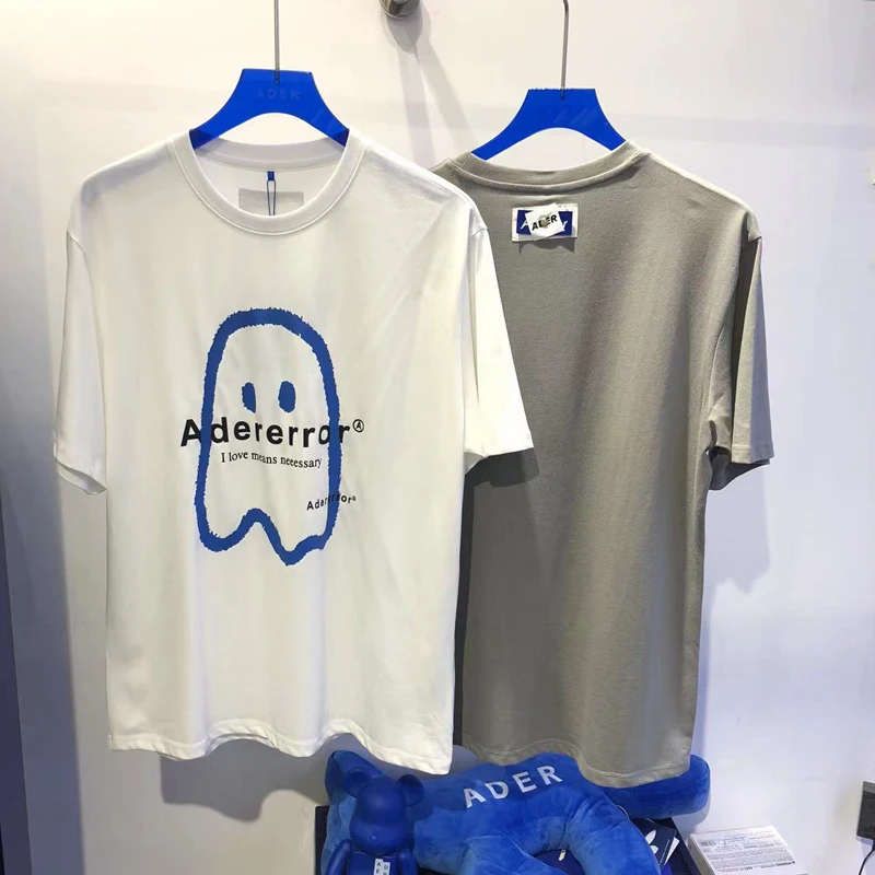 

Adererror Ghost Print T Shirt Men Women High Street Casual ADER ERROR T-shirts Korean Style Hip Hop Oversize Tops