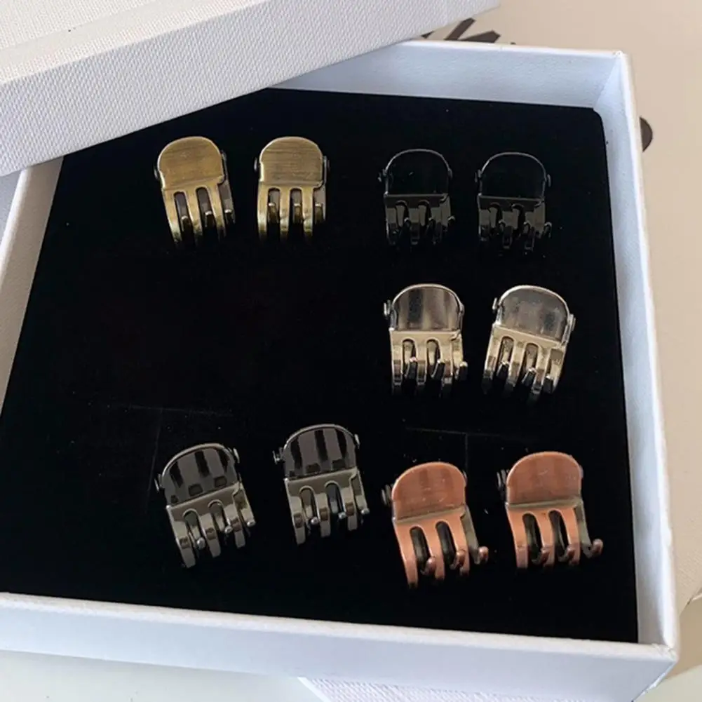 

2Pcs Mini Hair Clips Attractive Elastic Non-Slip Small Hair Barrettes Exquisite Elegant Girls Hairpins