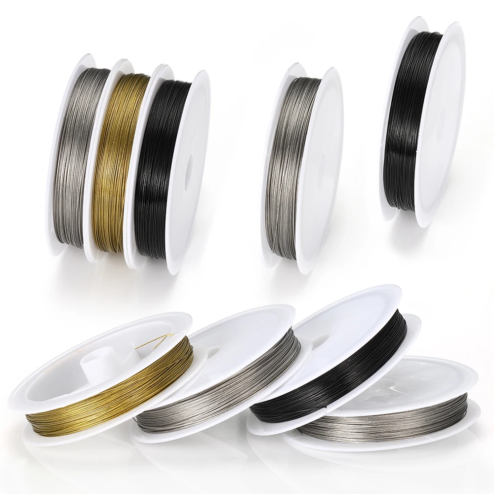 25m 30mRoll Steel Wire 0.3/0.45/0.5/0.6mm Beading Wires Resistant Strong Thread for DIY Craft Jewelry Making Component Wholesale