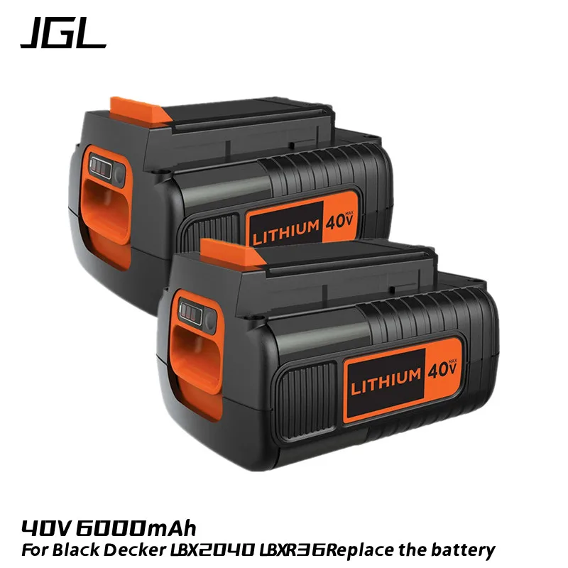 

6000mAh 40 Volt Max Lithium Battery Replacement for Black and Decker 40V Battery LBX2040 LBXR36 LBXR2036 LST540 LCS1240 LBX1540