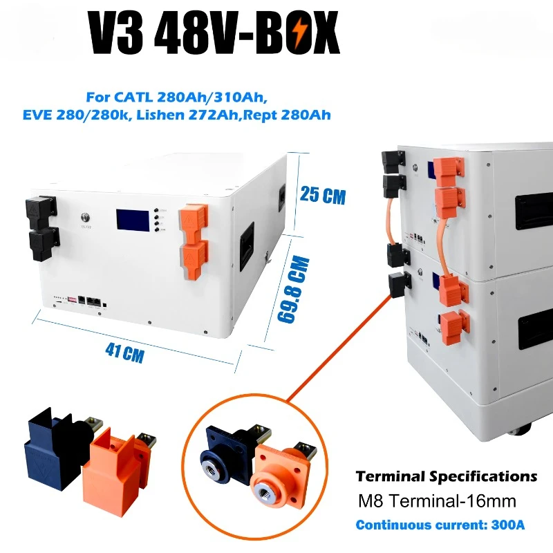 Корпус солнечной системы V3 штабелируемый белый ящик активный баланс 48 В коробка