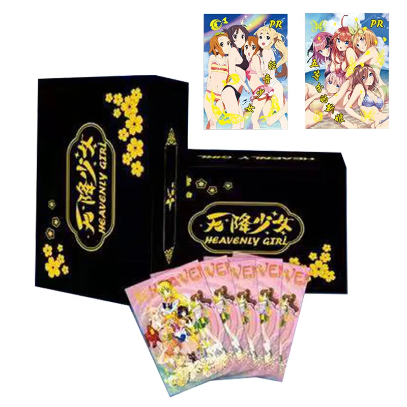 

Original Goddess Story Anime Characters Bronzing Barrage Cards heavenly girl SSP Collection Cards Toys Children's Family Gifts