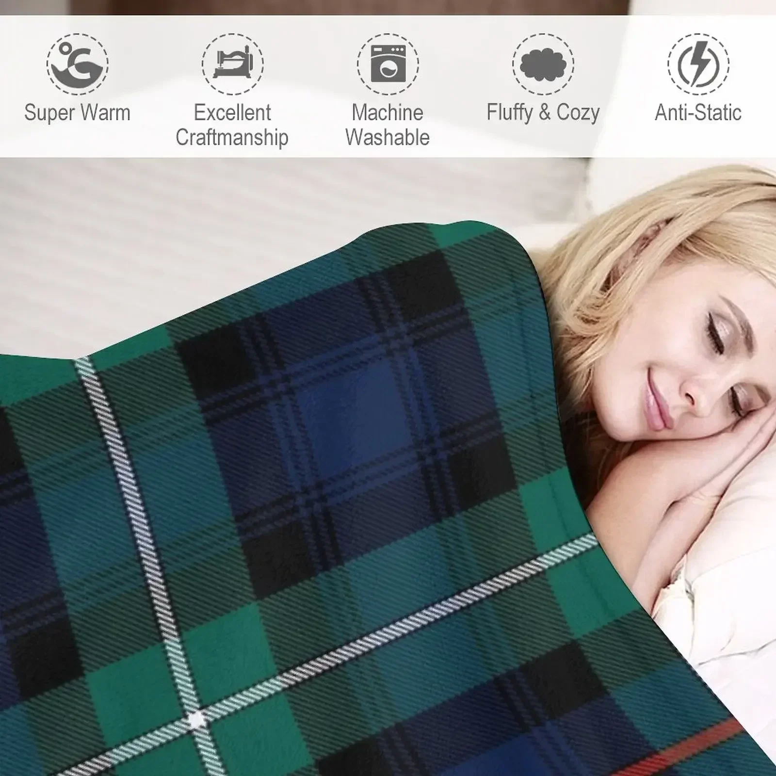 MacKenzie современное одеяло в клетку тартан декоративные одеяла для диванов тяжелые