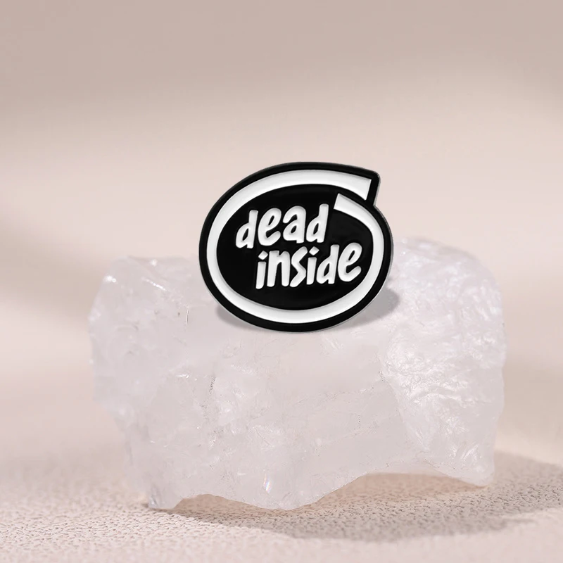 Эмалированные значки Dead Inside на заказ оригинальные креативные лацкан в стиле панк