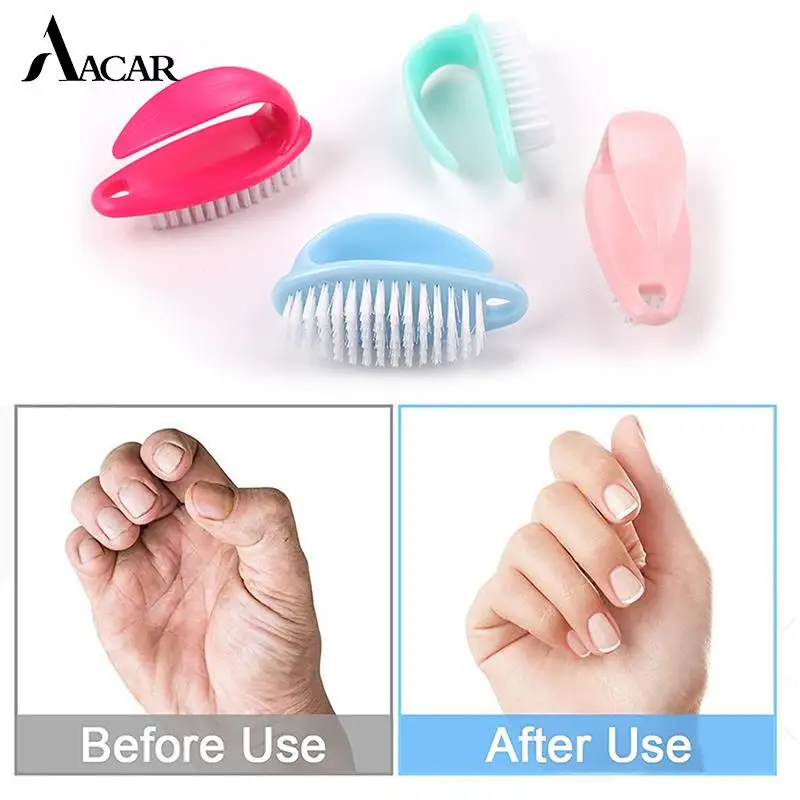 

Пластиковая щетка для ногтей для ухода за пальцами, мягкая щетка для удаления пыли, щетки для ногтей, инструменты для чистки, салонный маникюр и педикюр