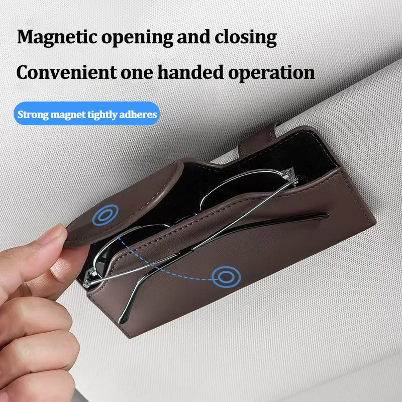 Автомобильные очки дневной козырек от солнца кожаный зажим для очков