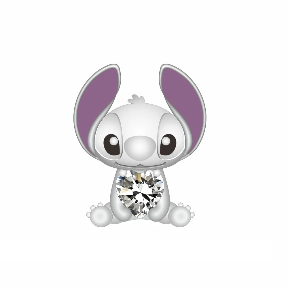Alta Qualità Colore Argento Perline Carine Cartoon Love Heart Zircone Charms Fit Originale Pandora Per Le Donne Braccialetto Fai Da Te Gioielli Regalo